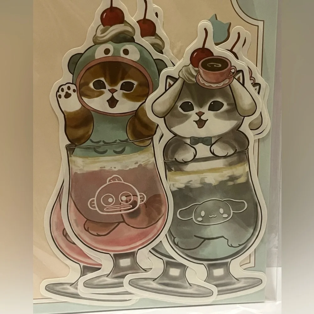 Mofusand Sanrio Die Cut Mini Letter Set